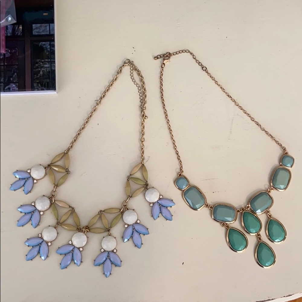 2 costume jewelry necklaces from local boutique